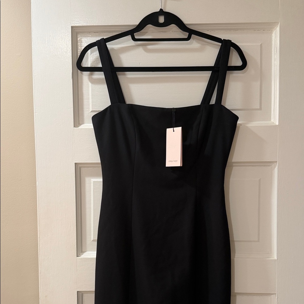 Cinq à Sept Classic Black Midi Dress